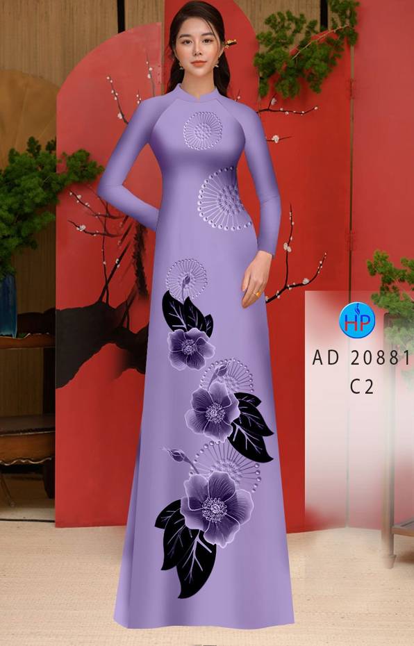 Vải Áo Dài Hoa In 3D Kiểu Mới AD 20881 51 Vải Áo Dài Hoa In 3D Kiểu Mới AD 20881