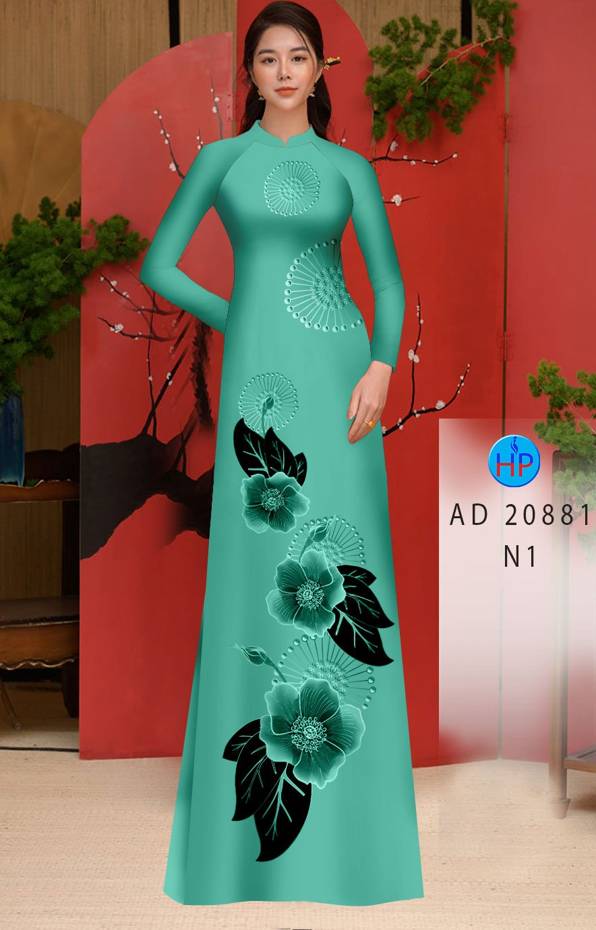 Vải Áo Dài Hoa In 3D Kiểu Mới AD 20881 49 Vải Áo Dài Hoa In 3D Kiểu Mới AD 20881