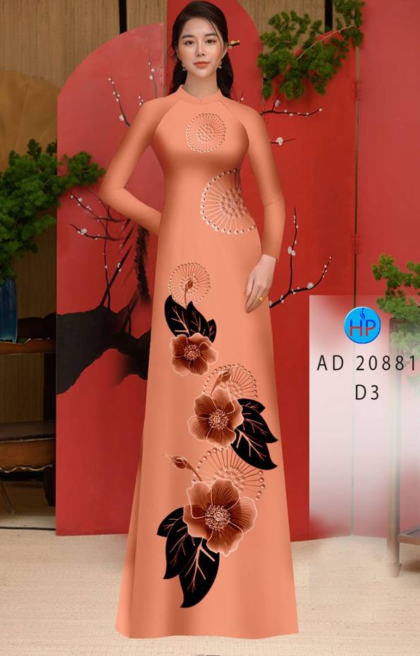 Vải Áo Dài Hoa In 3D Kiểu Mới AD 20881 50 Vải Áo Dài Hoa In 3D Kiểu Mới AD 20881