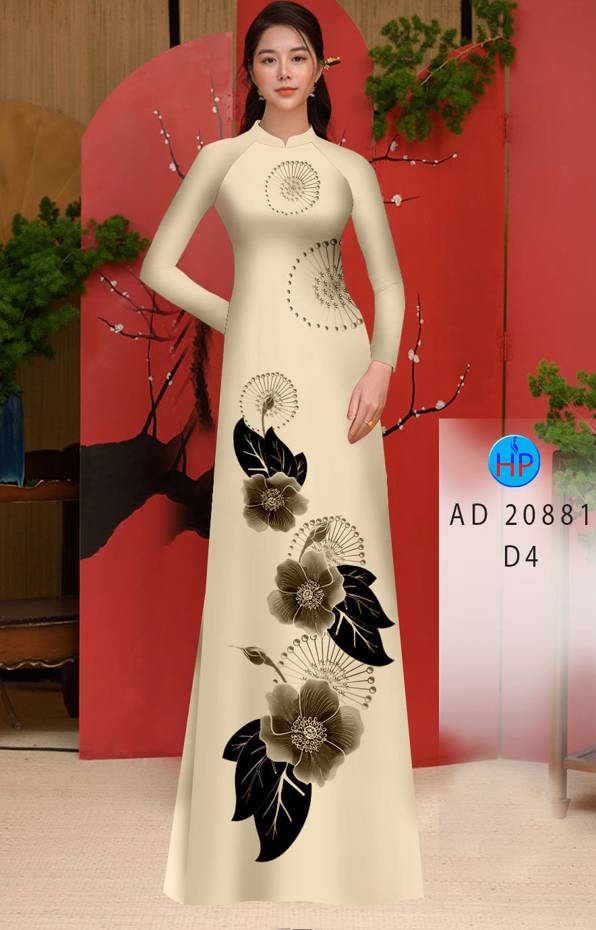 Vải Áo Dài Hoa In 3D Kiểu Mới AD 20881 48 Vải Áo Dài Hoa In 3D Kiểu Mới AD 20881