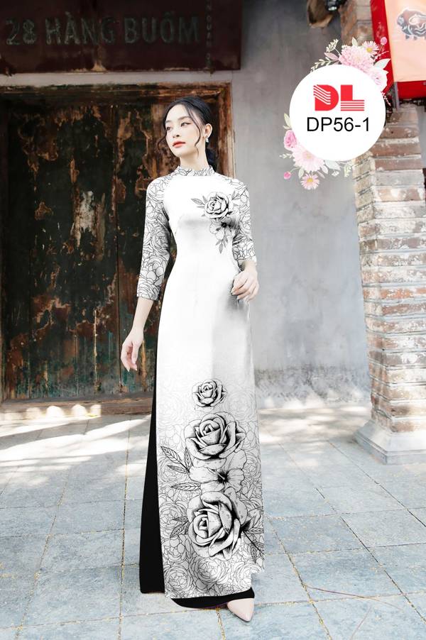 Vải Áo Dài Hoa Hồng Mới Ra AD DP56 17 Vải Áo Dài Hoa Hồng Mới Ra AD DP56