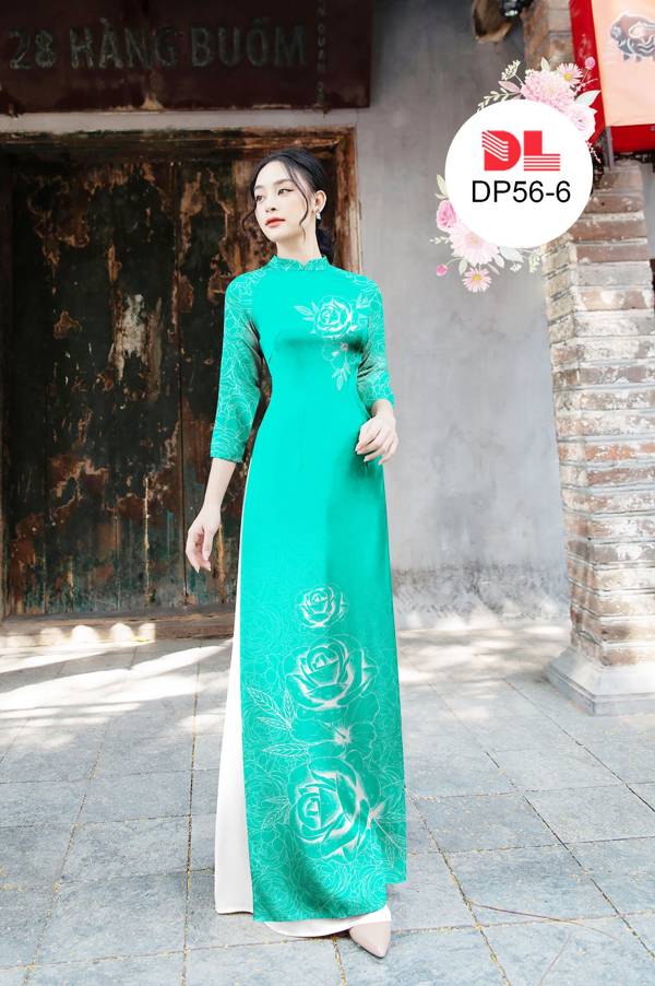 Vải Áo Dài Hoa Hồng Mới Ra AD DP56 21 Vải Áo Dài Hoa Hồng Mới Ra AD DP56