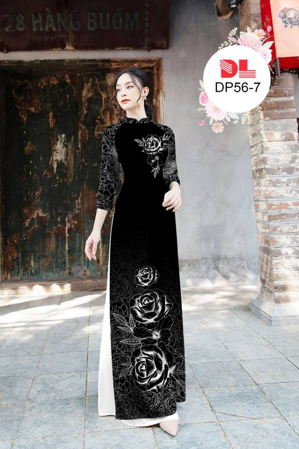 Vải Áo Dài Hoa Hồng Mới Ra AD DP56 22 Vải Áo Dài Hoa Hồng Mới Ra AD DP56