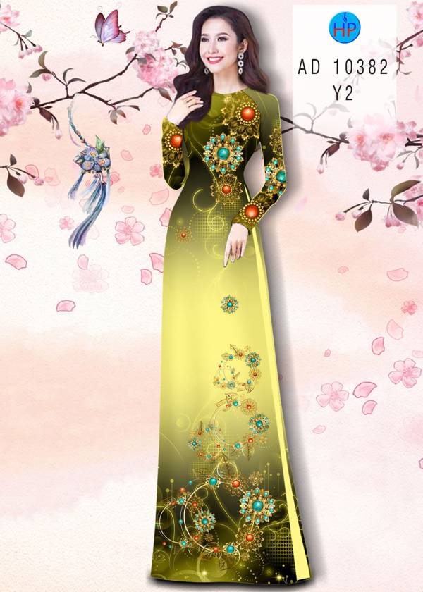 Vải Áo Dài Hoa Văn Mới Ra AD 10382 38 Vải Áo Dài Hoa Văn Mới Ra AD 10382