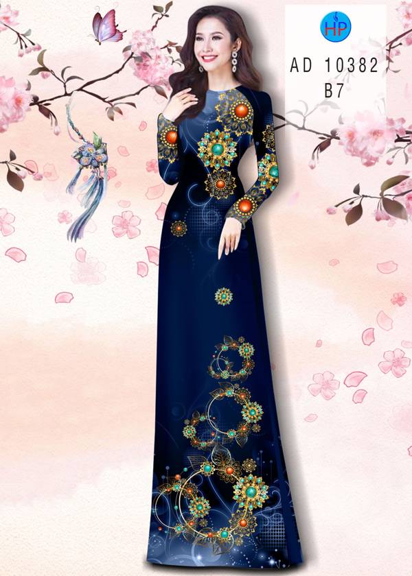 Vải Áo Dài Hoa Văn Mới Ra AD 10382 42 Vải Áo Dài Hoa Văn Mới Ra AD 10382