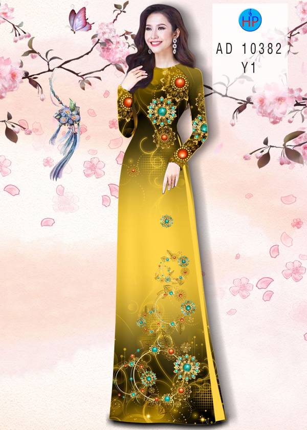 Vải Áo Dài Hoa Văn Mới Ra AD 10382 41 Vải Áo Dài Hoa Văn Mới Ra AD 10382
