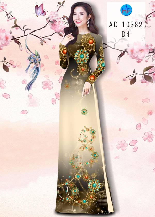 Vải Áo Dài Hoa Văn Mới Ra AD 10382 45 Vải Áo Dài Hoa Văn Mới Ra AD 10382