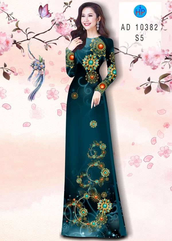 Vải Áo Dài Hoa Văn Mới Ra AD 10382 51 Vải Áo Dài Hoa Văn Mới Ra AD 10382