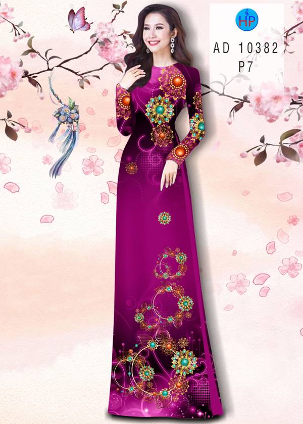 Vải Áo Dài Hoa Văn Mới Ra AD 10382 48 Vải Áo Dài Hoa Văn Mới Ra AD 10382