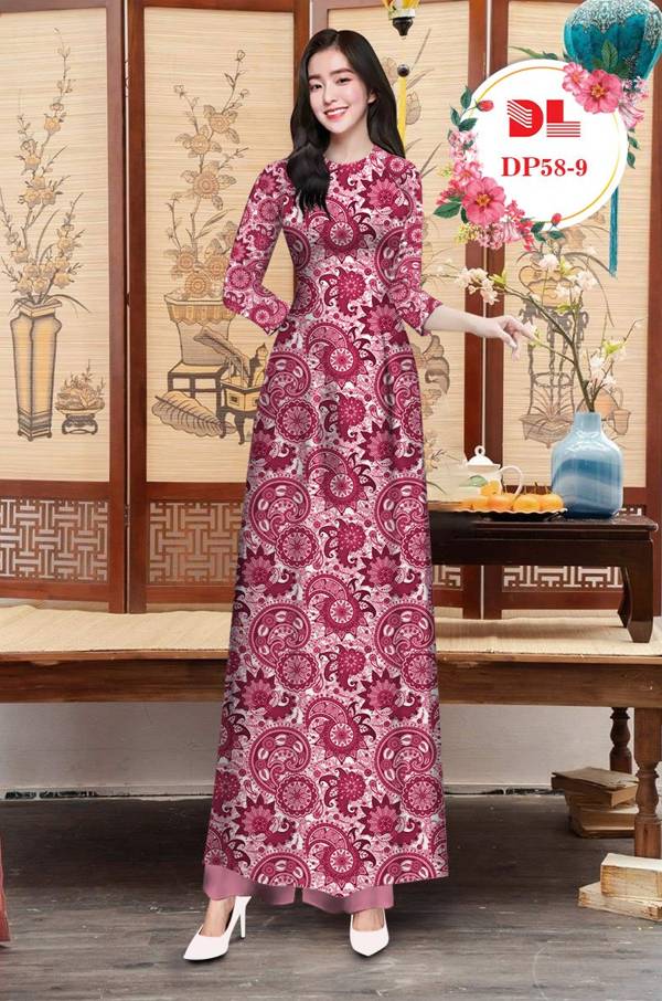 Vải Áo Dài Hoa Văn Mới Ra AD DP58 22 Vải Áo Dài Hoa Văn Mới Ra AD DP58