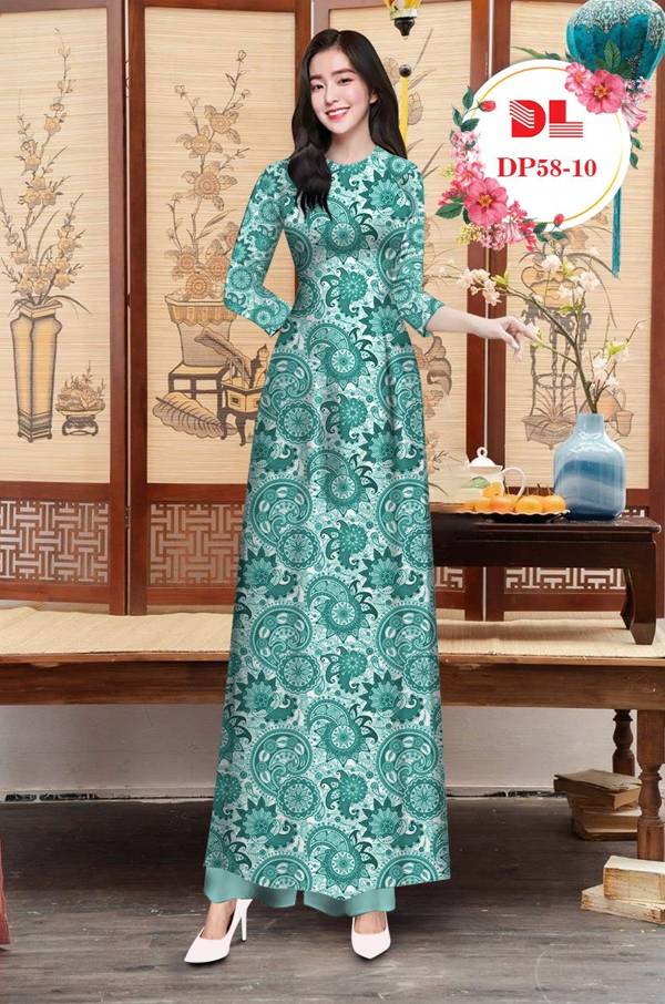 Vải Áo Dài Hoa Văn Mới Ra AD DP58 23 Vải Áo Dài Hoa Văn Mới Ra AD DP58