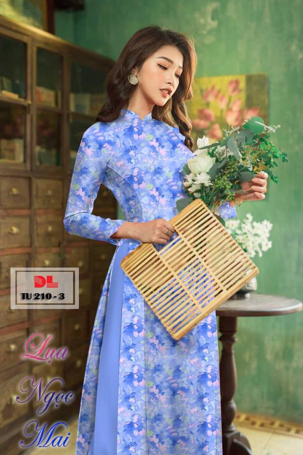 Vải Áo Dài Hoa Đều Thiết Kế 2021 AD TU210 28 Vải Áo Dài Hoa Đều Thiết Kế 2021 AD TU210