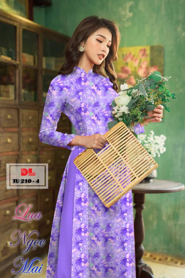 Vải Áo Dài Hoa Đều Thiết Kế 2021 AD TU210 29 Vải Áo Dài Hoa Đều Thiết Kế 2021 AD TU210