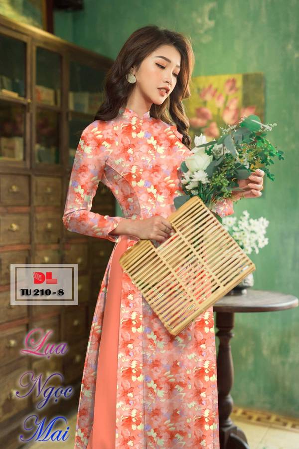 Vải Áo Dài Hoa Đều Thiết Kế 2021 AD TU210 33 Vải Áo Dài Hoa Đều Thiết Kế 2021 AD TU210