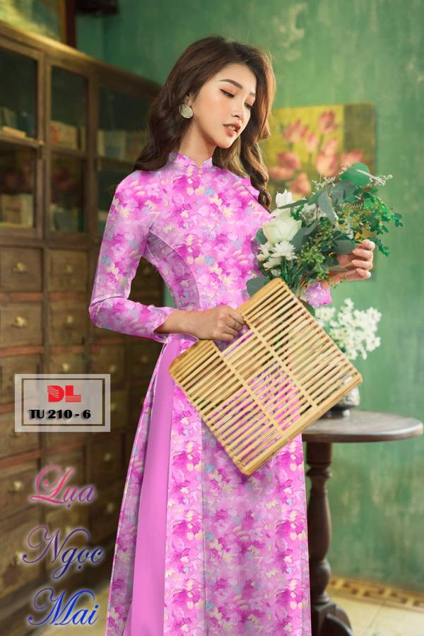 Vải Áo Dài Hoa Đều Thiết Kế 2021 AD TU210 31 Vải Áo Dài Hoa Đều Thiết Kế 2021 AD TU210