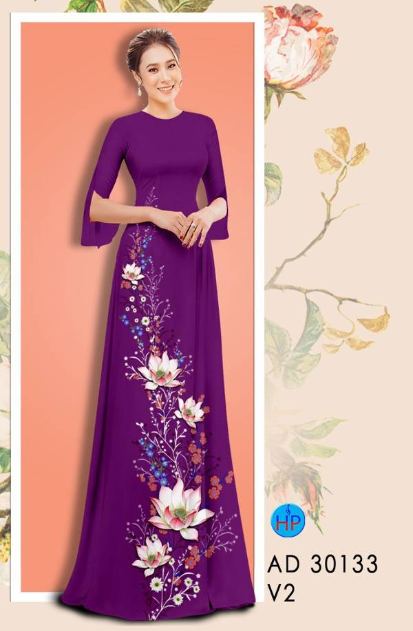 Vải Áo Dài Hoa Sen Thiết Kế 2021 AD 30133 47 Vải Áo Dài Hoa Sen Thiết Kế 2021 AD 30133