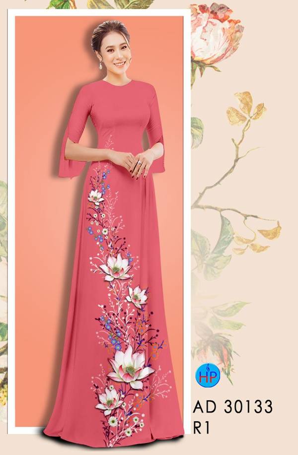 Vải Áo Dài Hoa Sen Thiết Kế 2021 AD 30133 45 Vải Áo Dài Hoa Sen Thiết Kế 2021 AD 30133