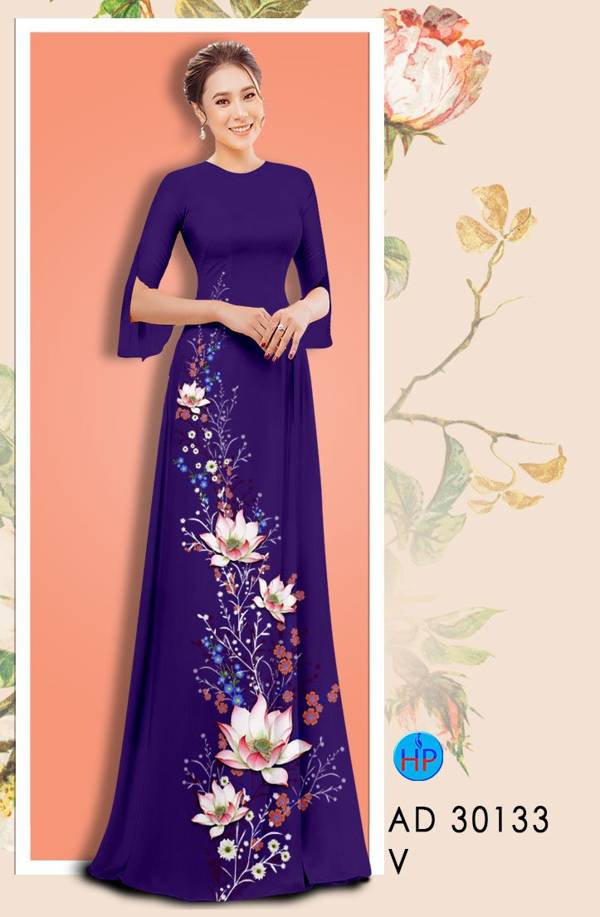 Vải Áo Dài Hoa Sen Thiết Kế 2021 AD 30133 48 Vải Áo Dài Hoa Sen Thiết Kế 2021 AD 30133