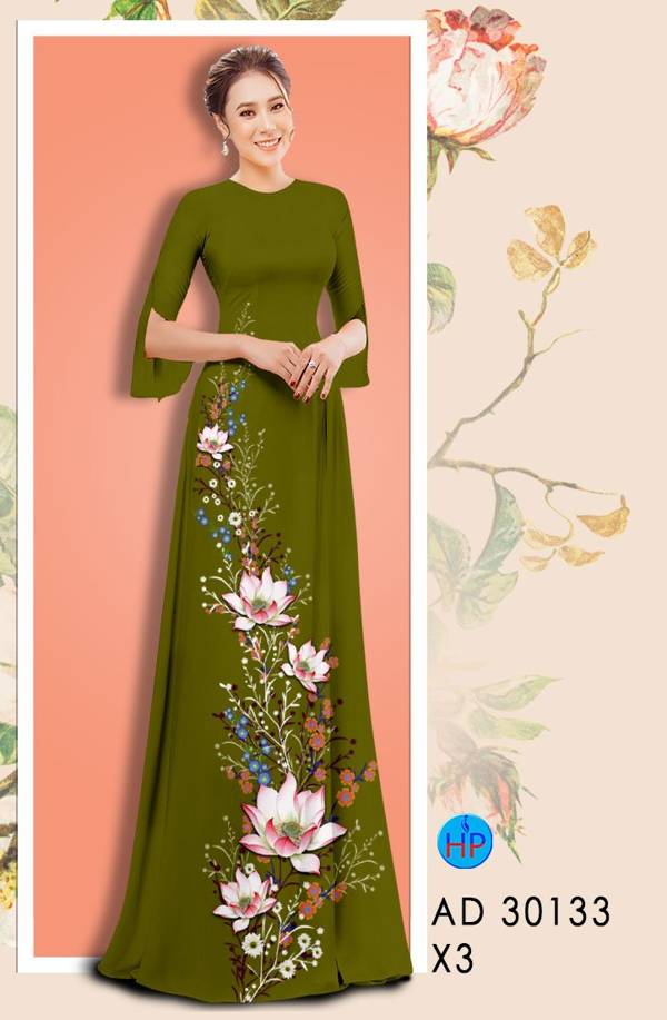 Vải Áo Dài Hoa Sen Thiết Kế 2021 AD 30133 46 Vải Áo Dài Hoa Sen Thiết Kế 2021 AD 30133