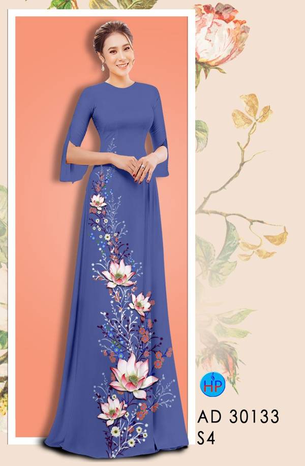 Vải Áo Dài Hoa Sen Thiết Kế 2021 AD 30133 50 Vải Áo Dài Hoa Sen Thiết Kế 2021 AD 30133