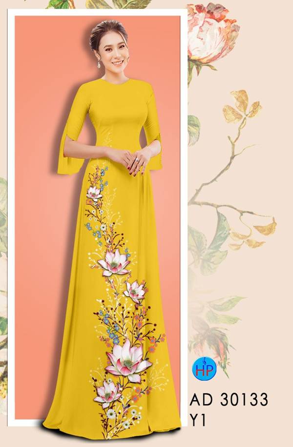 Vải Áo Dài Hoa Sen Thiết Kế 2021 AD 30133 49 Vải Áo Dài Hoa Sen Thiết Kế 2021 AD 30133