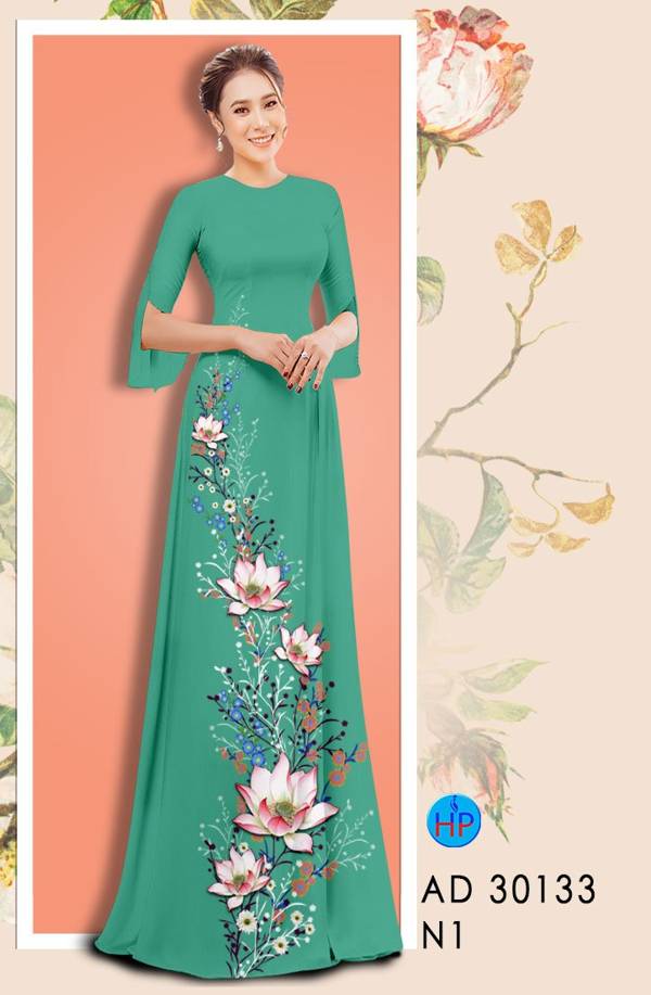 Vải Áo Dài Hoa Sen Thiết Kế 2021 AD 30133 52 Vải Áo Dài Hoa Sen Thiết Kế 2021 AD 30133