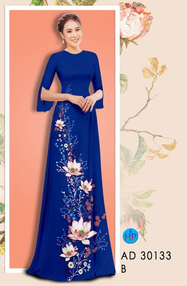Vải Áo Dài Hoa Sen Thiết Kế 2021 AD 30133 53 Vải Áo Dài Hoa Sen Thiết Kế 2021 AD 30133