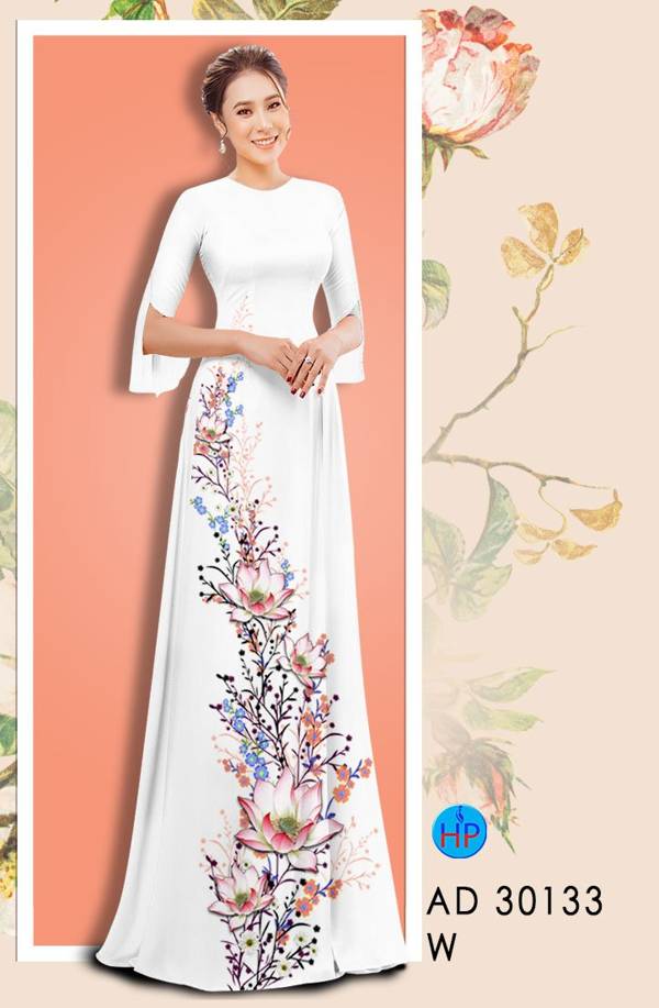 Vải Áo Dài Hoa Sen Thiết Kế 2021 AD 30133 55 Vải Áo Dài Hoa Sen Thiết Kế 2021 AD 30133