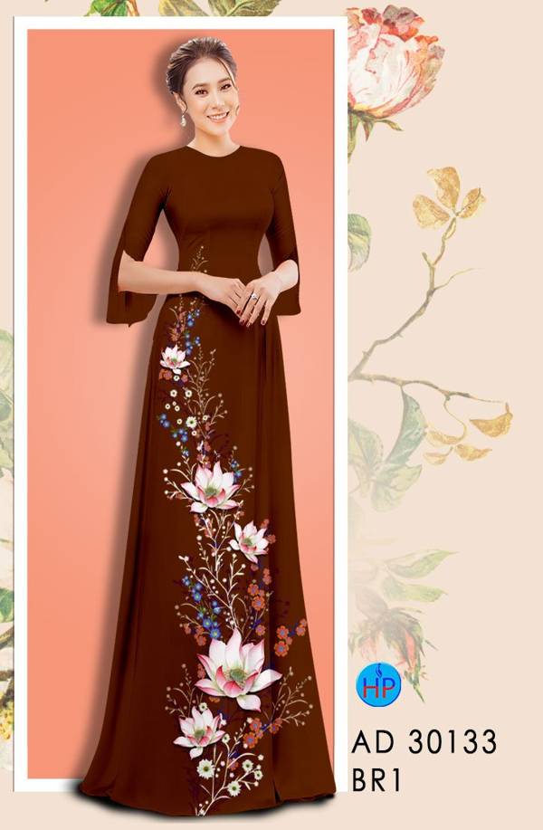 Vải Áo Dài Hoa Sen Thiết Kế 2021 AD 30133 57 Vải Áo Dài Hoa Sen Thiết Kế 2021 AD 30133