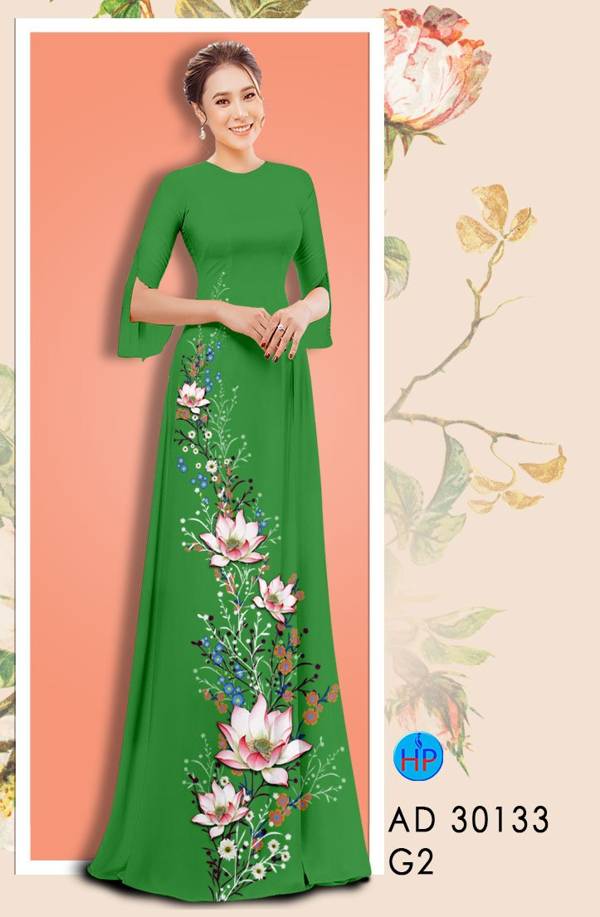 Vải Áo Dài Hoa Sen Thiết Kế 2021 AD 30133 58 Vải Áo Dài Hoa Sen Thiết Kế 2021 AD 30133