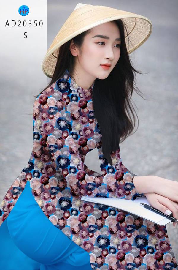 Vải Áo Dài Hoa Đều Mới Ra AD 20350 38 Vải Áo Dài Hoa Đều Mới Ra AD 20350