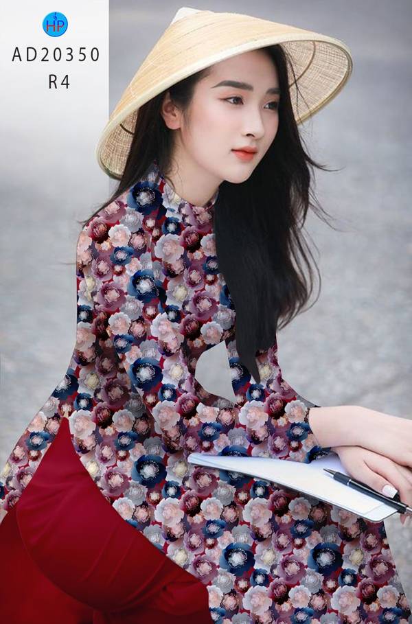 Vải Áo Dài Hoa Đều Mới Ra AD 20350 40 Vải Áo Dài Hoa Đều Mới Ra AD 20350