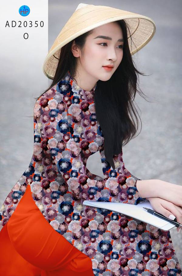 Vải Áo Dài Hoa Đều Mới Ra AD 20350 46 Vải Áo Dài Hoa Đều Mới Ra AD 20350