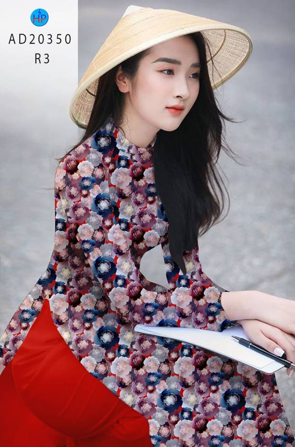 Vải Áo Dài Hoa Đều Mới Ra AD 20350 49 Vải Áo Dài Hoa Đều Mới Ra AD 20350