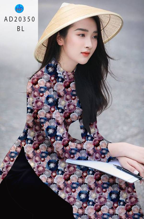 Vải Áo Dài Hoa Đều Mới Ra AD 20350 48 Vải Áo Dài Hoa Đều Mới Ra AD 20350