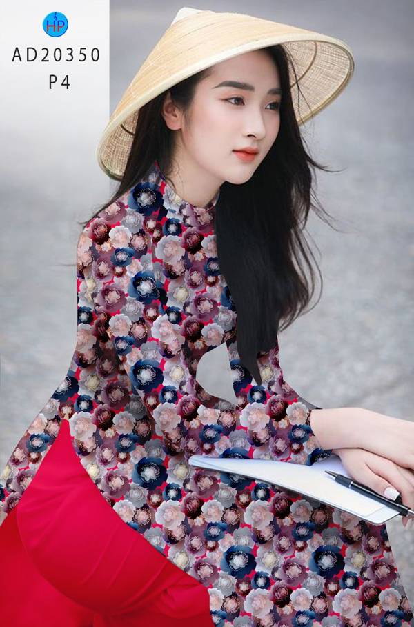 Vải Áo Dài Hoa Đều Mới Ra AD 20350 50 Vải Áo Dài Hoa Đều Mới Ra AD 20350