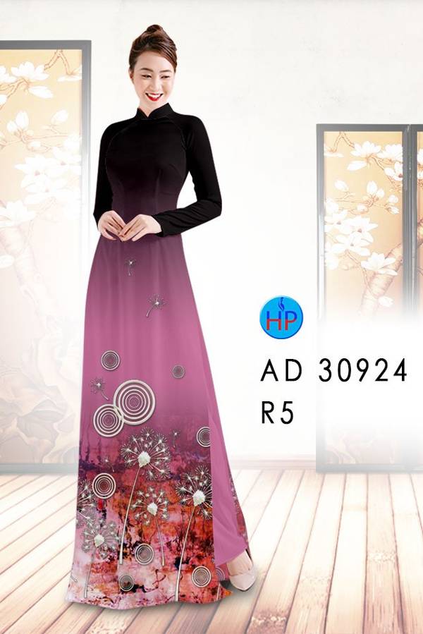 Vải Áo Dài Hoa Bồ Công Anh Thiết Kế 2021 AD 30924 55 Vải Áo Dài Hoa Bồ Công Anh Thiết Kế 2021 AD 30924