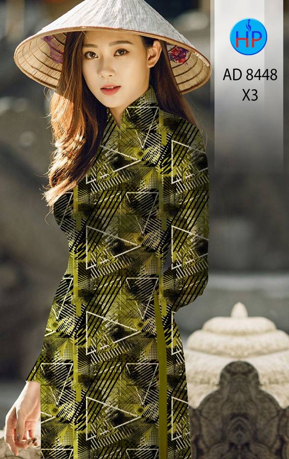 Vải Áo Dài Lập Thể Thiết Kế 2021 AD 8448
