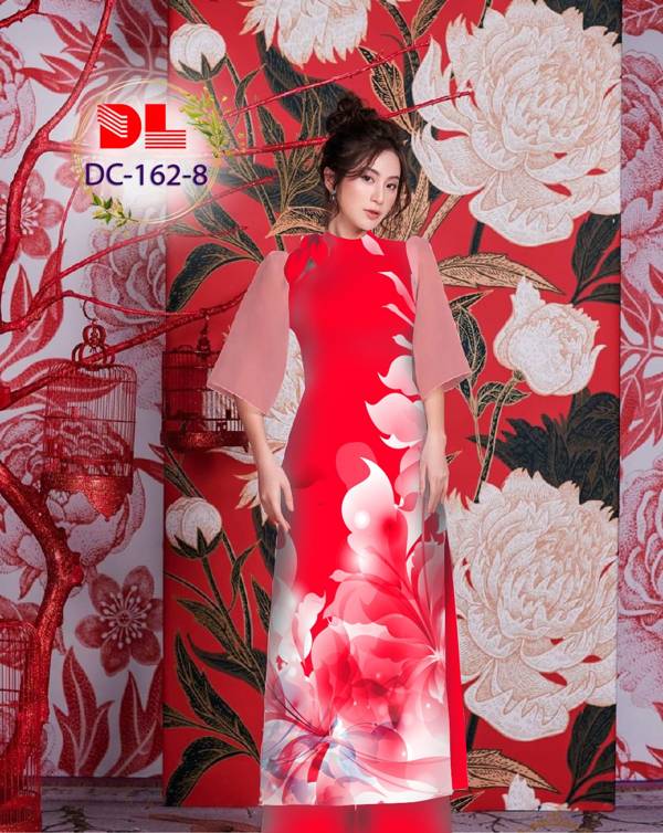 Vải Áo Dài Hoa In 3D Thiết Kế 2021 AD DC162 39 Vải Áo Dài Hoa In 3D Thiết Kế 2021 AD DC162