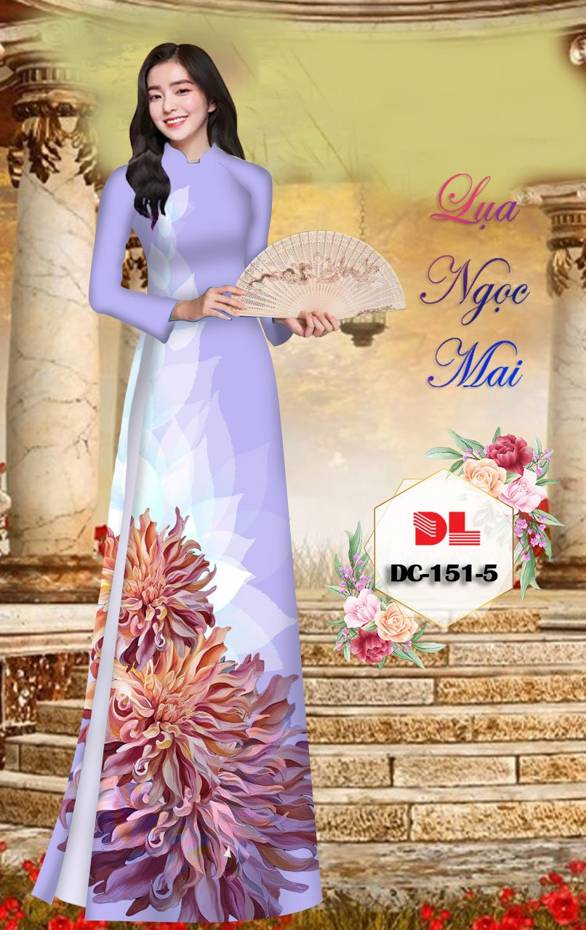 Vải Áo Dài Hoa In 3D Vừa Ra AD DC151 25 Vải Áo Dài Hoa In 3D Vừa Ra  AD DC151