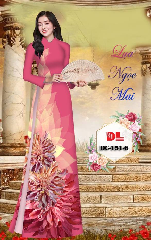 Vải Áo Dài Hoa In 3D Vừa Ra AD DC151 26 Vải Áo Dài Hoa In 3D Vừa Ra  AD DC151