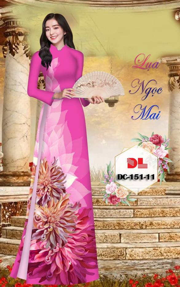 Vải Áo Dài Hoa In 3D Vừa Ra AD DC151 30 Vải Áo Dài Hoa In 3D Vừa Ra  AD DC151