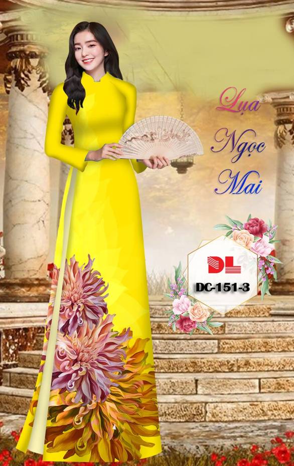 Vải Áo Dài Hoa In 3D Vừa Ra AD DC151 32 Vải Áo Dài Hoa In 3D Vừa Ra  AD DC151