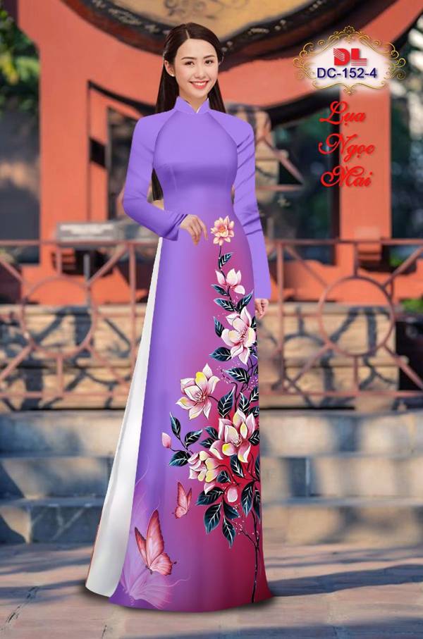 Vải Áo Dài Hoa In 3D Thiết Kế 2021 AD DC152 24 Vải Áo Dài Hoa In 3D Thiết Kế 2021 AD DC152