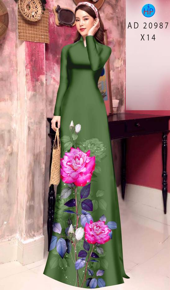 Vải Áo Dài Hoa Hồng Thiết Kế 2021 AD 20987 39 Vải Áo Dài Hoa Hồng Thiết Kế 2021 AD 20987