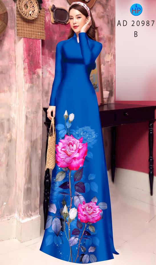 Vải Áo Dài Hoa Hồng Thiết Kế 2021 AD 20987 44 Vải Áo Dài Hoa Hồng Thiết Kế 2021 AD 20987