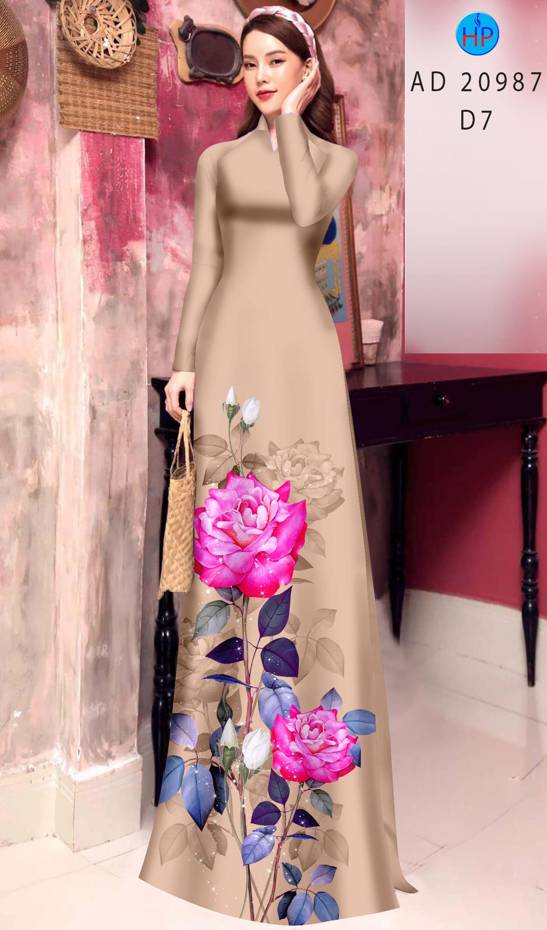 Vải Áo Dài Hoa Hồng Thiết Kế 2021 AD 20987 47 Vải Áo Dài Hoa Hồng Thiết Kế 2021 AD 20987