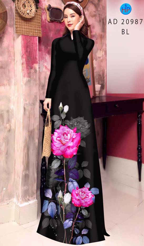 Vải Áo Dài Hoa Hồng Thiết Kế 2021 AD 20987 49 Vải Áo Dài Hoa Hồng Thiết Kế 2021 AD 20987