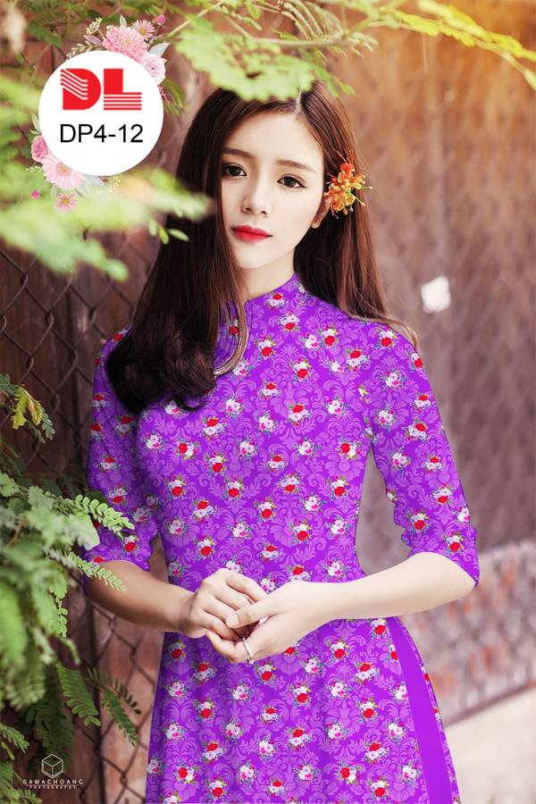 Vải Áo Dài Hoa Nhí Độc Đáo AD DP4 35 Vải Áo Dài Hoa Nhí Độc Đáo AD DP4