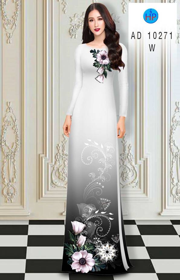 Vải Áo Dài Hoa In 3D Mới Ra AD 10271 45 Vải Áo Dài Hoa In 3D Mới Ra AD 10271